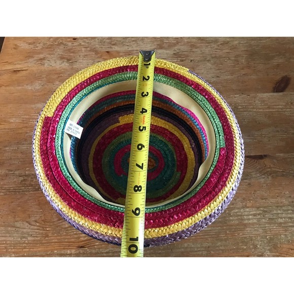 Rainbow Straw Pork Pie Hat Unisex Fedora Fun Casual Gay Pride Colorful - Picture 8 of 9